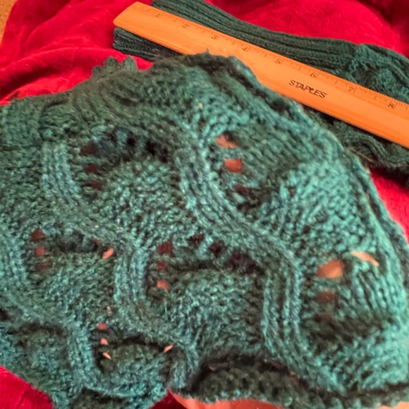 Lacy crochet legwarmers short NWOT plus: Doubles as arm warmers vintage 80s - Picture 2 of 3